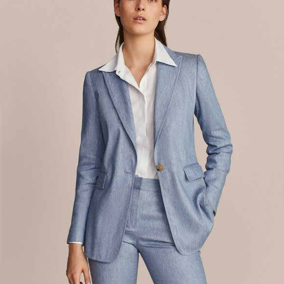 Massimo Dutti Womens Blazer Jacket Slim 